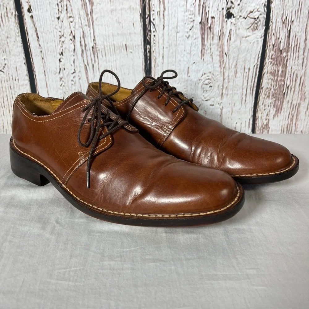 Cole Haan Brown Oxford Lace Up Leather Dress Shoes Size 9 US GUC